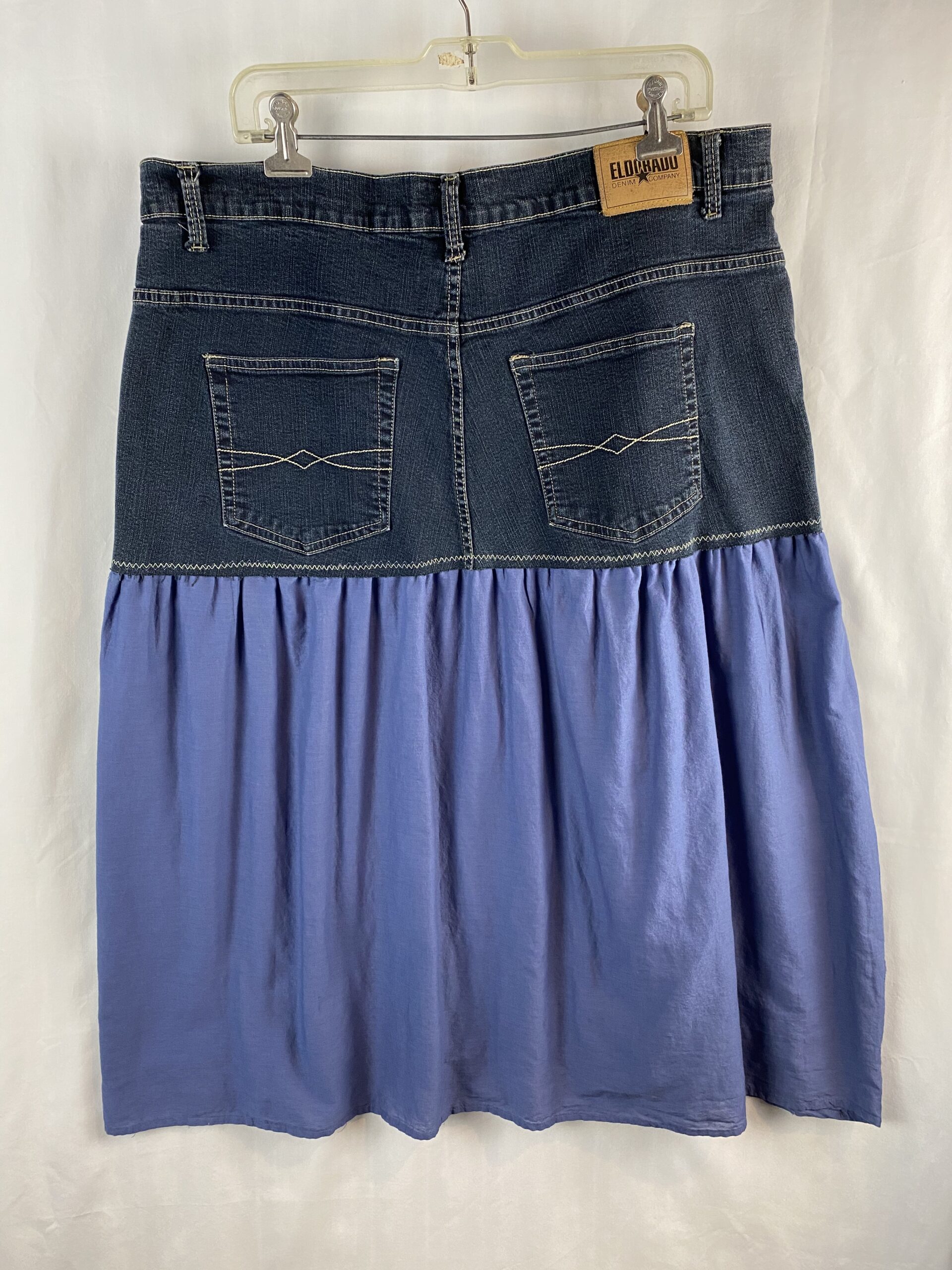 Cotton and denim skirt Crocus Coulee Reworn